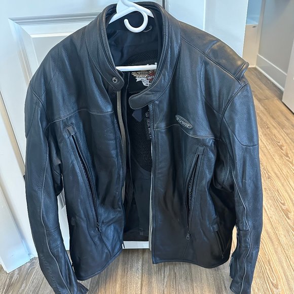 Harley Davidson FXRG Men's 2XL Triple Vent System Waterproof Leather Jacket